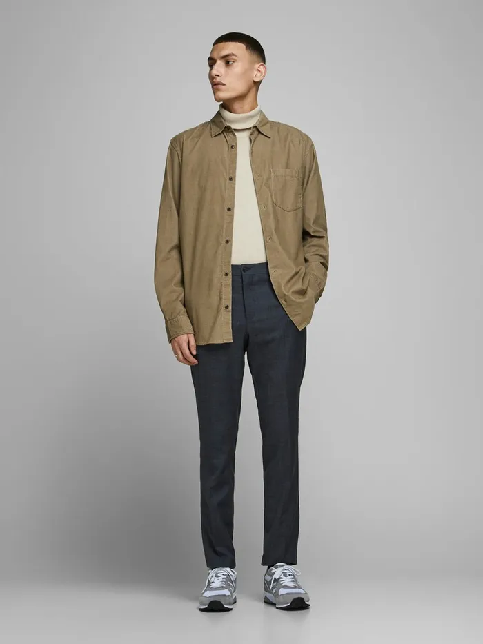 Shirts JACK and JONES Mens CORDUROY SHIRT Brown Sepia Tint Popular