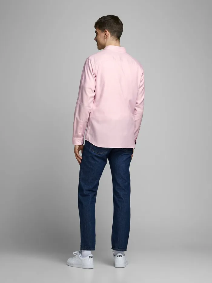 Shirts JACK and JONES Mens SLIM FIT SHIRT Pastel Prism Pink Cheap On Sale