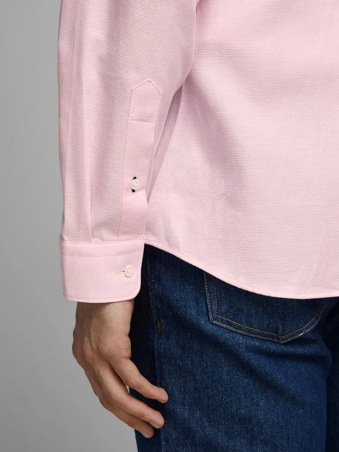 Shirts JACK and JONES Mens SLIM FIT SHIRT Pastel Prism Pink Cheap On Sale