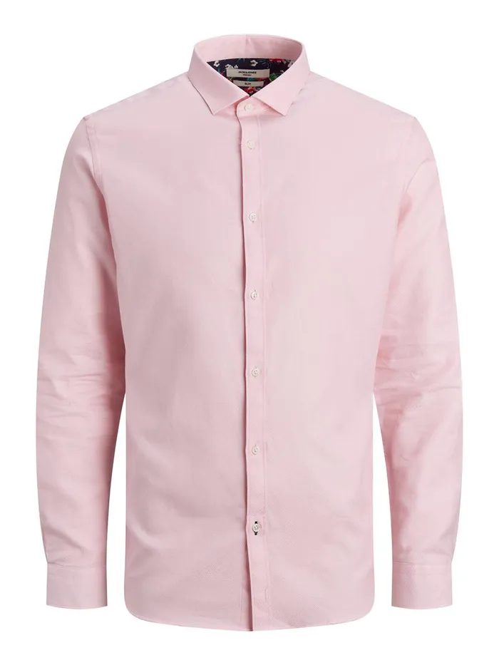 Shirts JACK and JONES Mens SLIM FIT SHIRT Pastel Prism Pink Cheap On Sale
