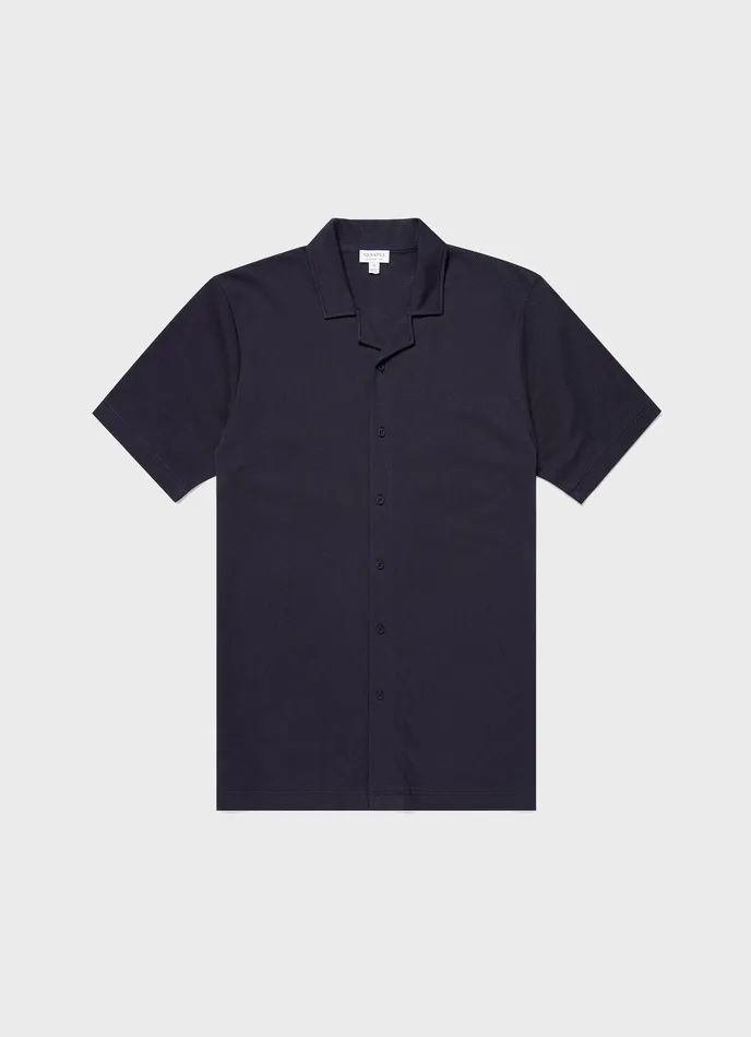 Shirts Riviera Camp Collar Shirt Navy 8211 ussunspel Men