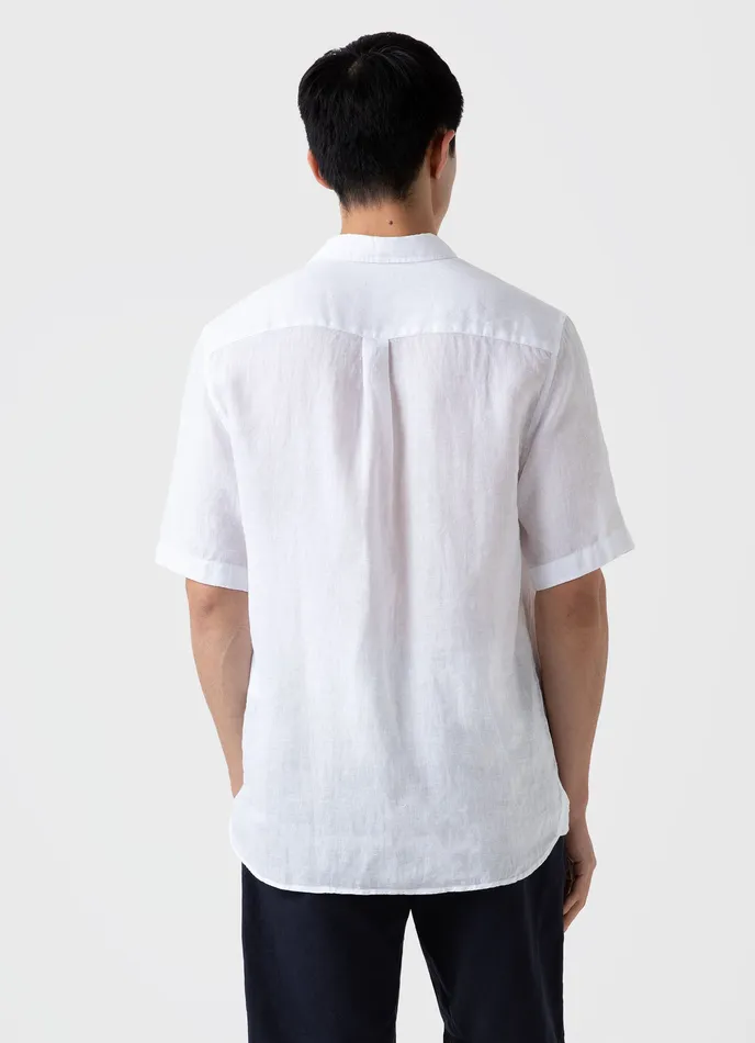 Shirts Short Sleeve Linen Shirt White ussunspel Men Shirts Short Sleeve Linen Shirt White ussunspel Men