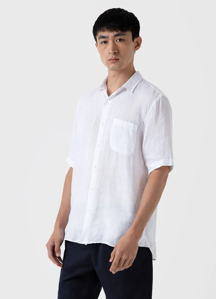 Shirts Short Sleeve Linen Shirt White ussunspel Men Shirts Short Sleeve Linen Shirt White ussunspel Men