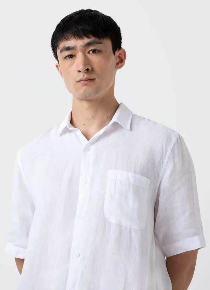 Shirts Short Sleeve Linen Shirt White ussunspel Men Shirts Short Sleeve Linen Shirt White ussunspel Men