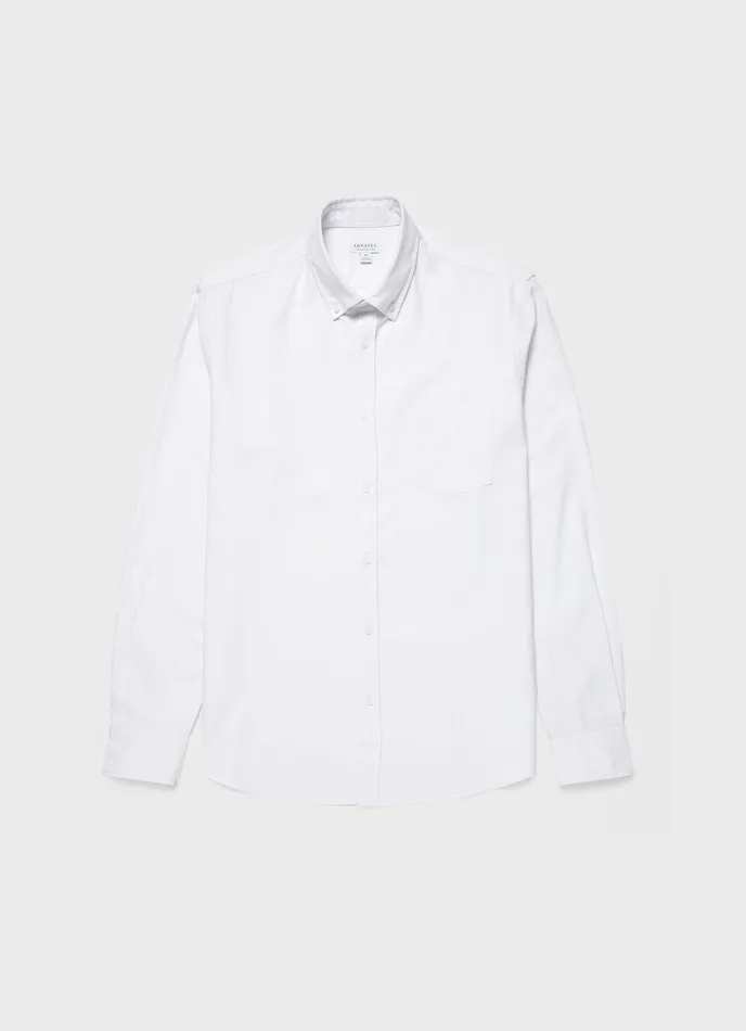 Shirts ussunspel Men Button Down Oxford Shirt White