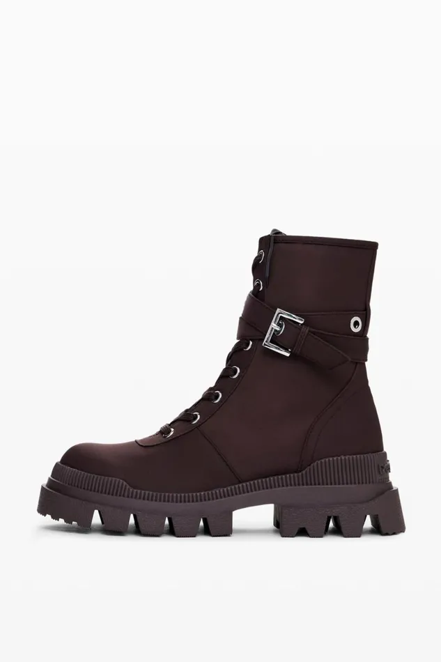 Shoes Women Desigual Combat Boot Brown