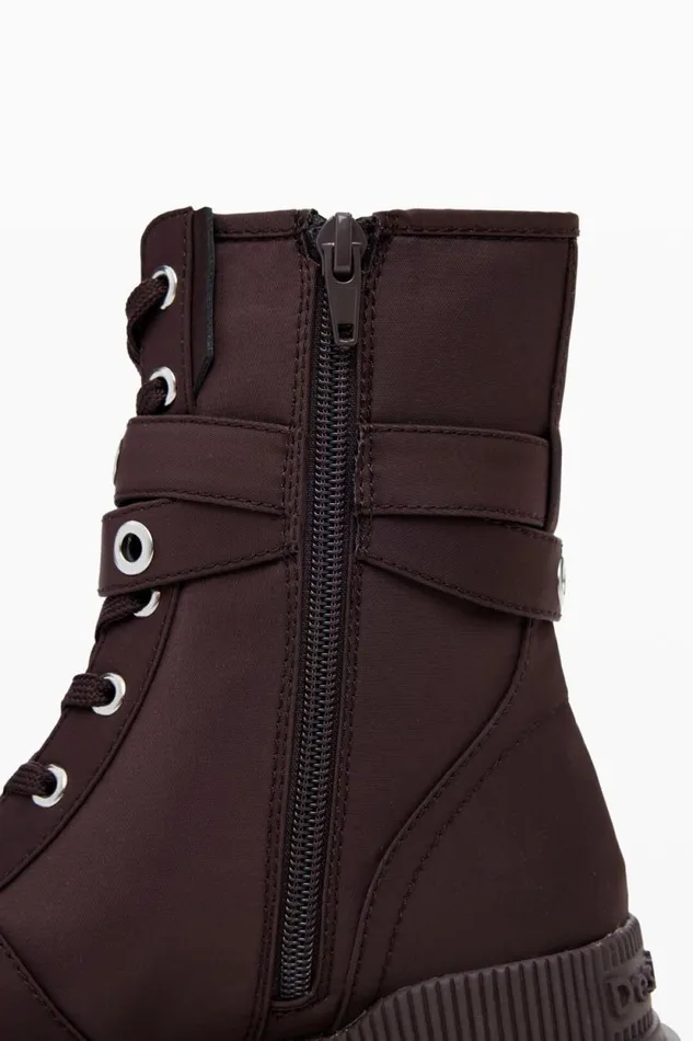 Shoes Women Desigual Combat Boot Brown