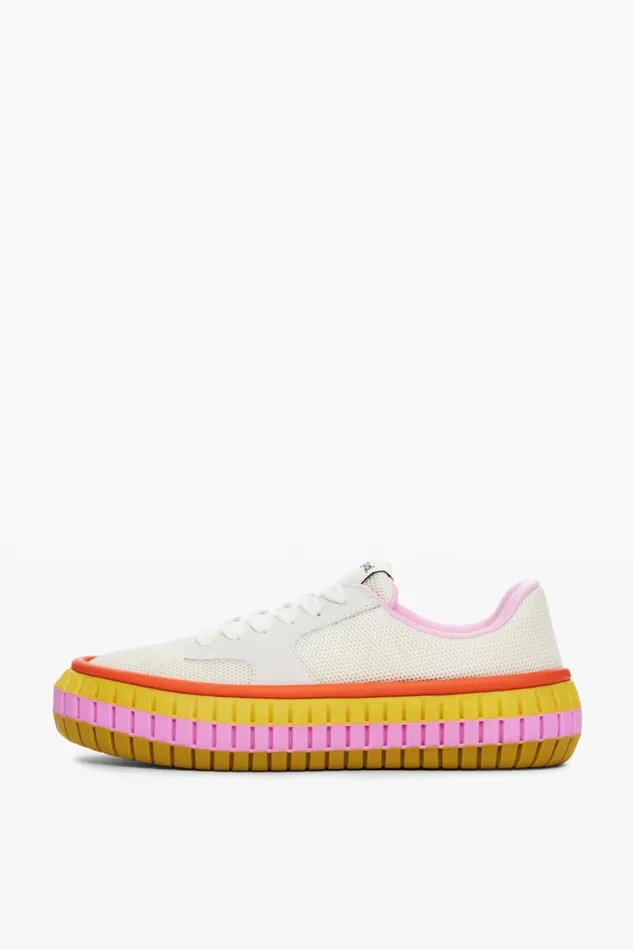 Shoes Women Desigual Multicolor Sole Sneaker Brown