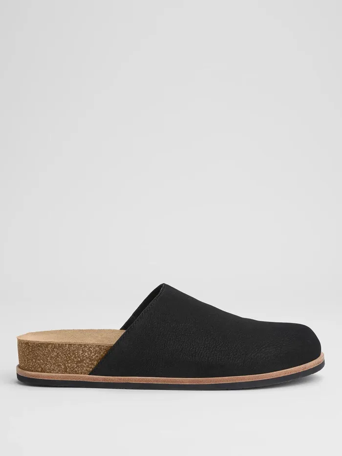 Shoes Women Eileen Fisher Bios Tumbled Nubuck Mule Blacknatural