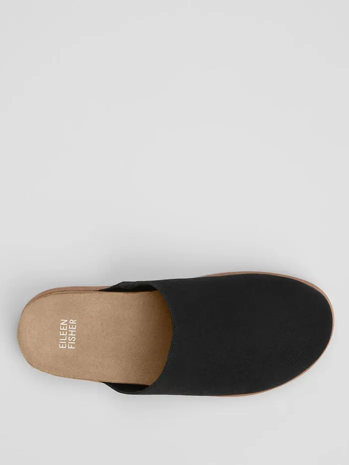Shoes Women Eileen Fisher Bios Tumbled Nubuck Mule Blacknatural