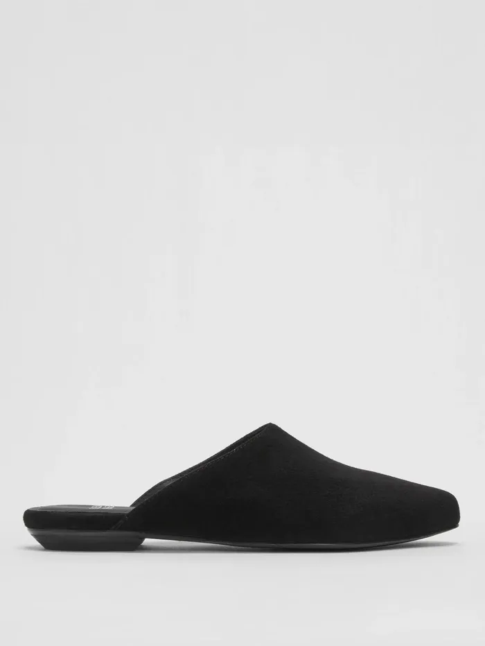 Shoes Women Eileen Fisher Blog Suede Mule Black