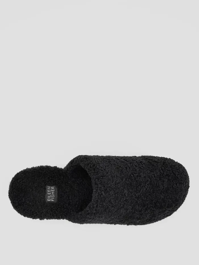 Shoes Women Eileen Fisher Curly Shearling Clog Black