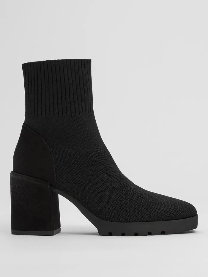 Shoes Women Eileen Fisher Spell Recycled Stretch Knit Bootie Black