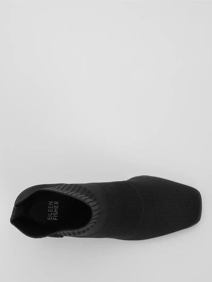 Shoes Women Eileen Fisher Spell Recycled Stretch Knit Bootie Black