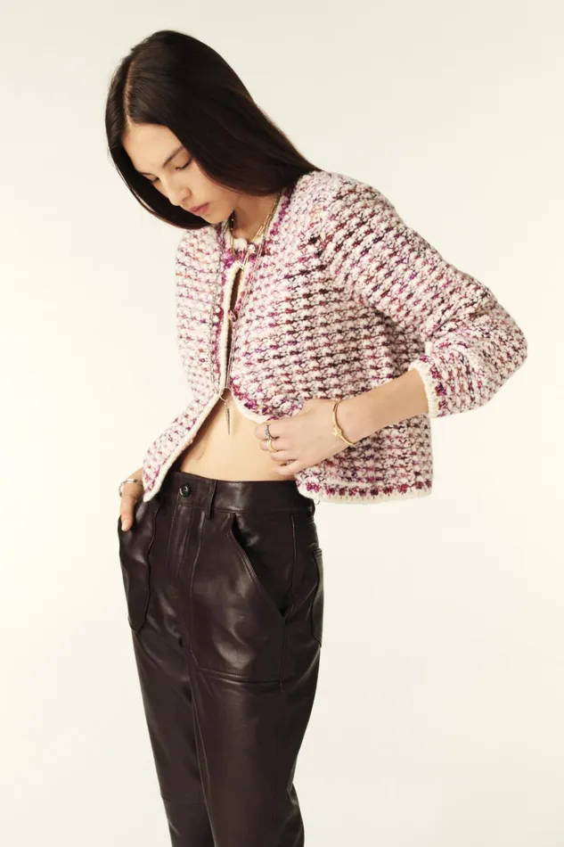 Short Knit Cardigan Beloni OffWhite Women Baandsh Sweaters and Cardigans
