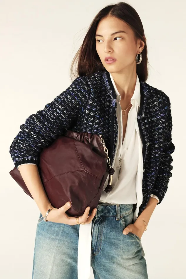 Short Knit Cardigan Beloni OffWhite Women Baandsh Sweaters and Cardigans