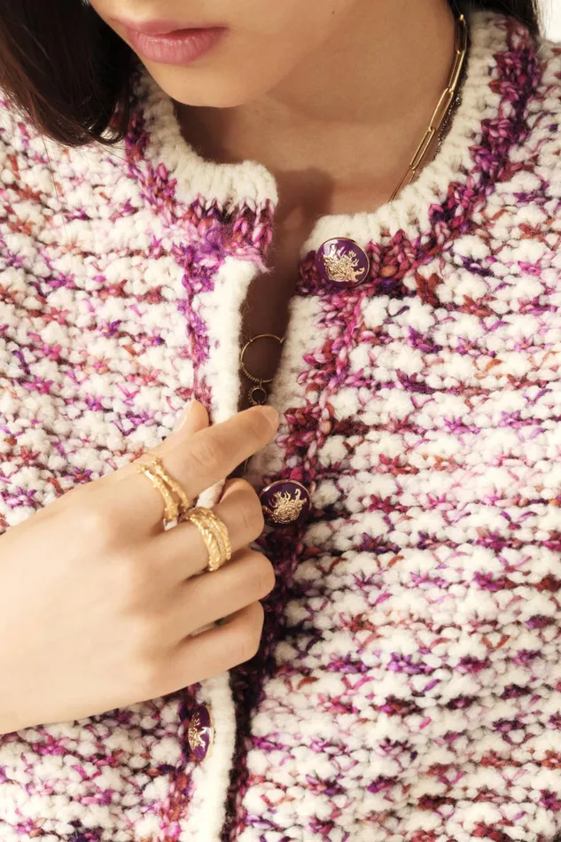 Short Knit Cardigan Beloni OffWhite Women Baandsh Sweaters and Cardigans