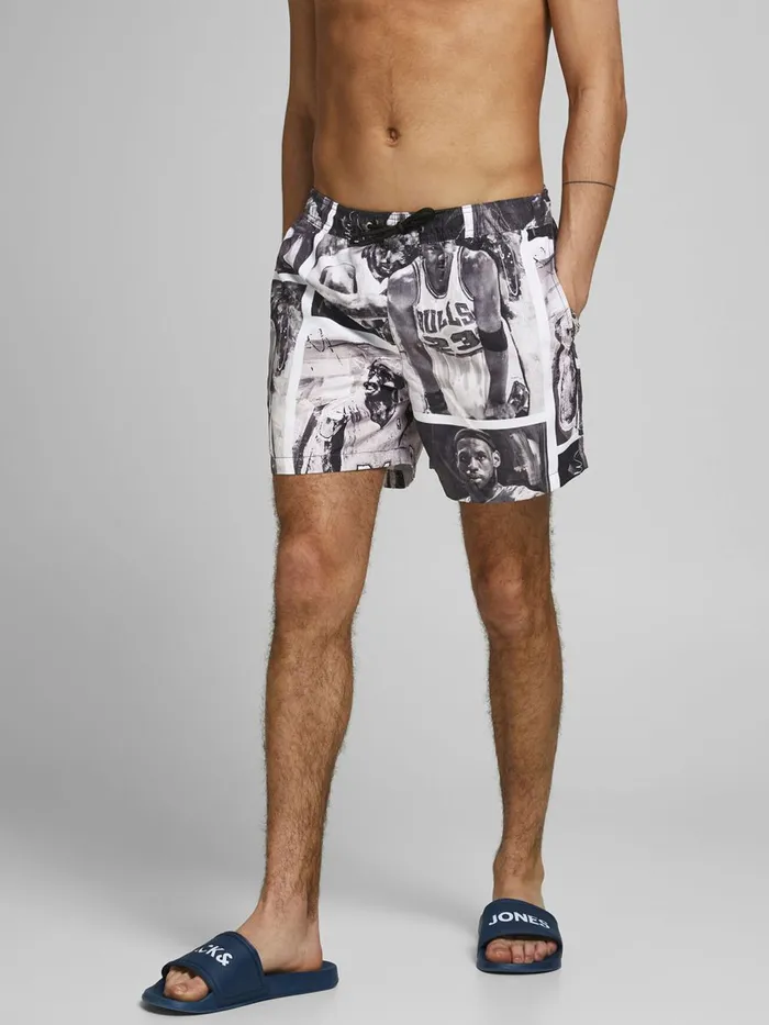 Shorts JACK and JONES Mens LEGENDS JJ SWIM SHORTS Grey White Gift 4 You