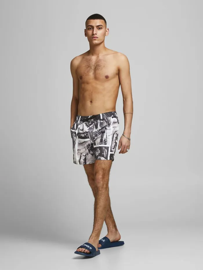 Shorts JACK and JONES Mens LEGENDS JJ SWIM SHORTS Grey White Gift 4 You