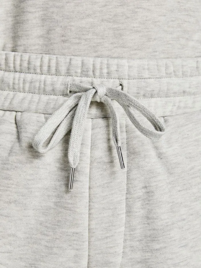 Shorts JACK and JONES Mens LOOPBACK EMBROIDERY SWEAT SHORTS Grey White Melange For Sale
