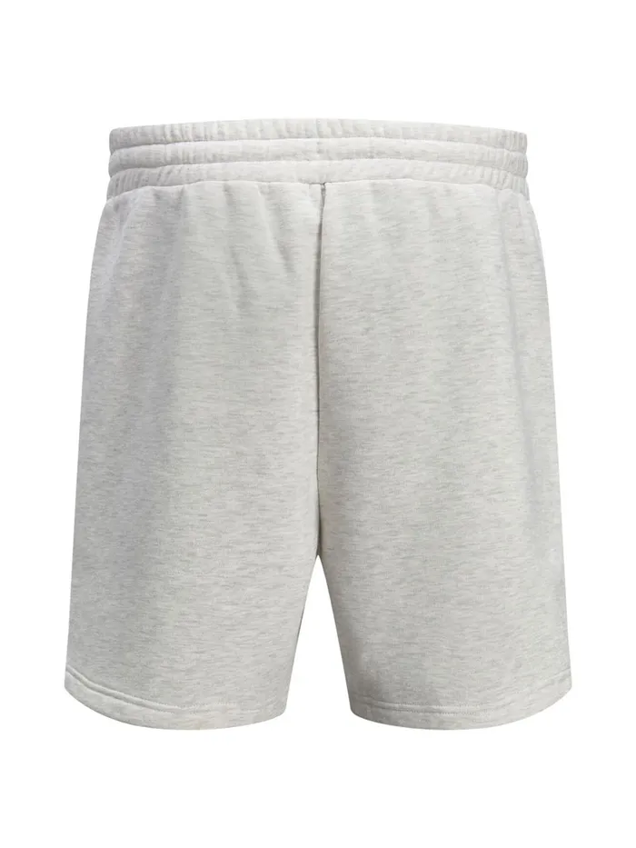 Shorts JACK and JONES Mens LOOPBACK EMBROIDERY SWEAT SHORTS Grey White Melange For Sale