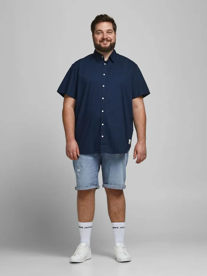 Shorts JACK and JONES Mens RICK ORIGINAL PLUS SIZE DENIM SHORTS Blue Blue Denim Online