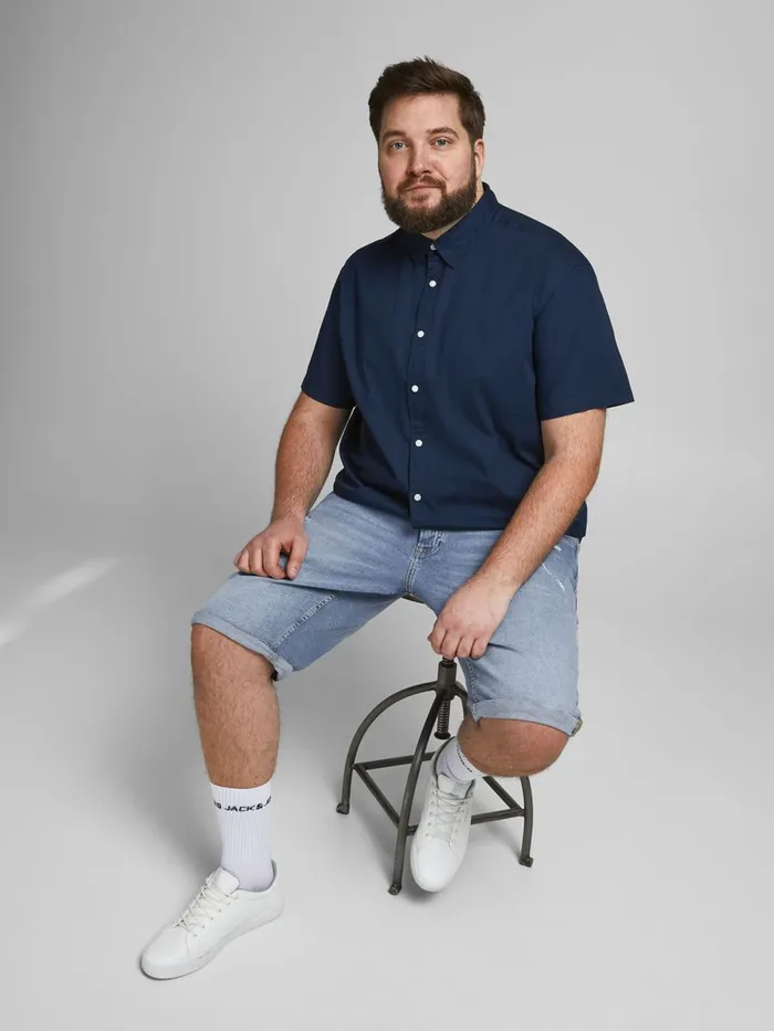 Shorts JACK and JONES Mens RICK ORIGINAL PLUS SIZE DENIM SHORTS Blue Blue Denim Online