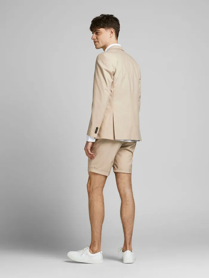 Shorts JACK and JONES Mens SLIM FIT CHINO SHORTS Beige White Pepper Casaul