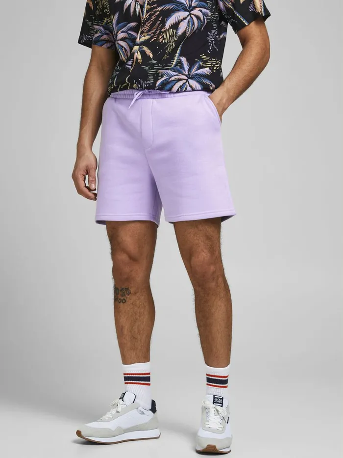 Shorts JACK and JONES Mens SOLID SWEAT SHORTS Pastel Lavender Near Me