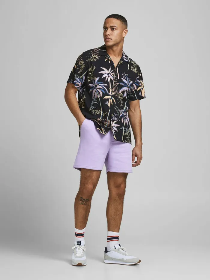 Shorts JACK and JONES Mens SOLID SWEAT SHORTS Pastel Lavender Near Me