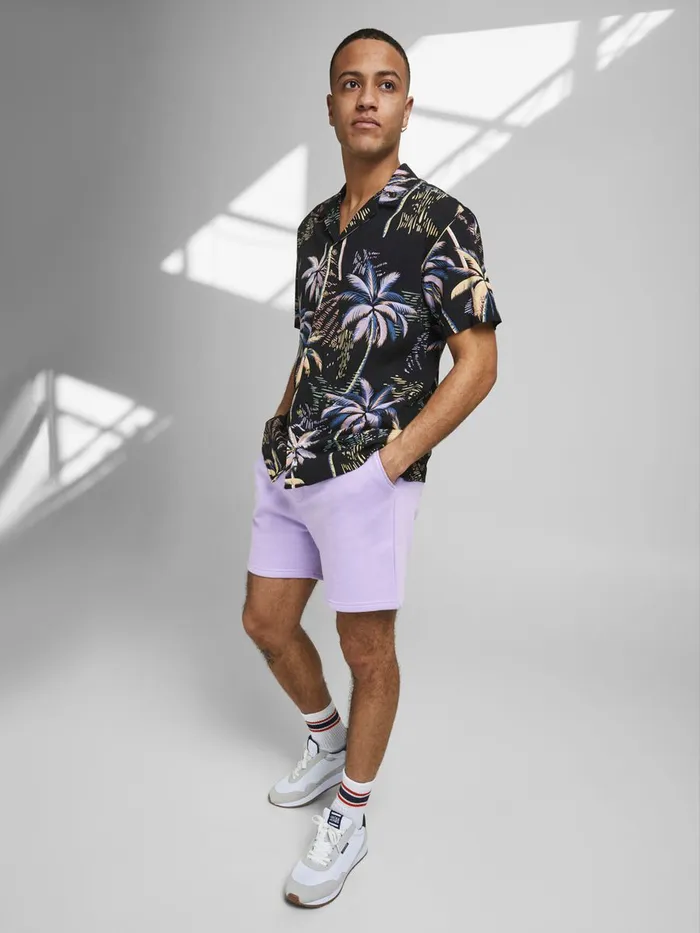 Shorts JACK and JONES Mens SOLID SWEAT SHORTS Pastel Lavender Near Me