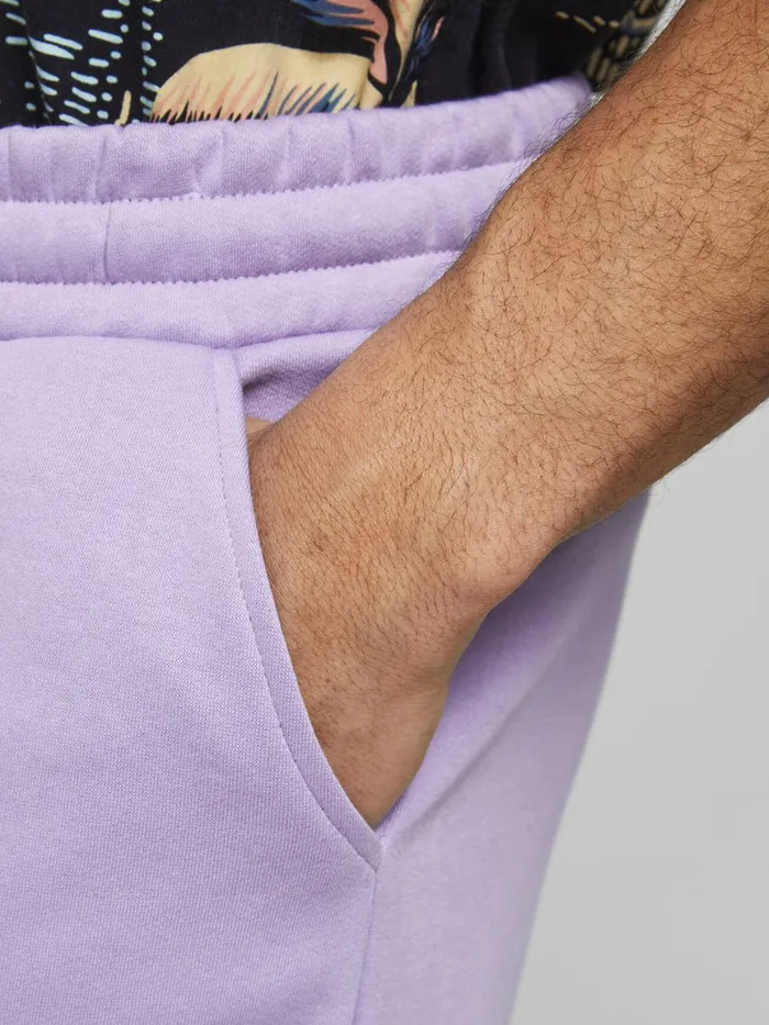 Shorts JACK and JONES Mens SOLID SWEAT SHORTS Pastel Lavender Near Me
