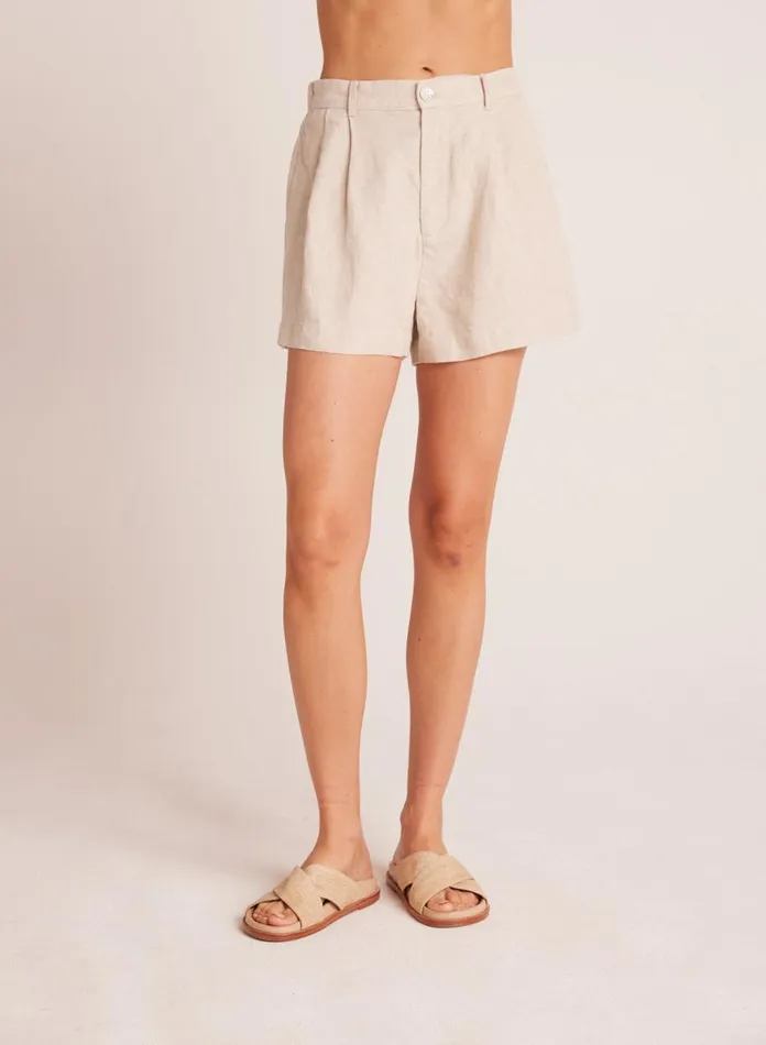 Shorts Women Bella Dahl Pleat Front Trouser Short 8211 Linen Sand Shorts Women Bella Dahl Pleat Front Trouser Short 8211 Linen Sand