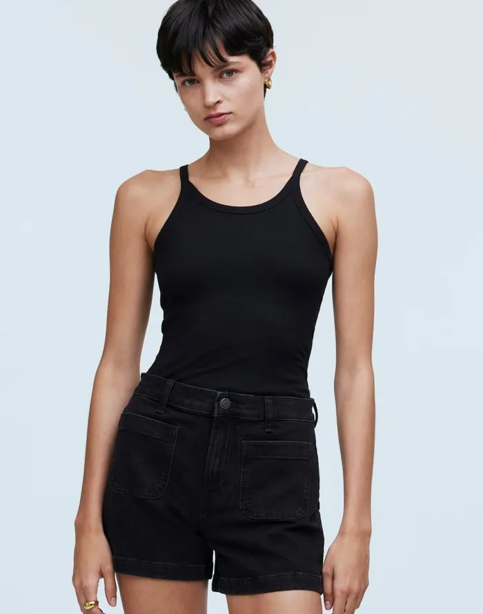 Shorts Women Madewell The Denim Emmett Short Patch Pocket Edition Sendhurst Wash Shorts Women Madewell The Denim Emmett Short Patch Pocket Edition Sendhurst Wash