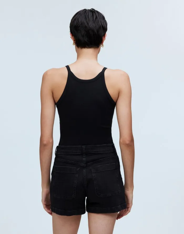 Shorts Women Madewell The Denim Emmett Short Patch Pocket Edition Sendhurst Wash