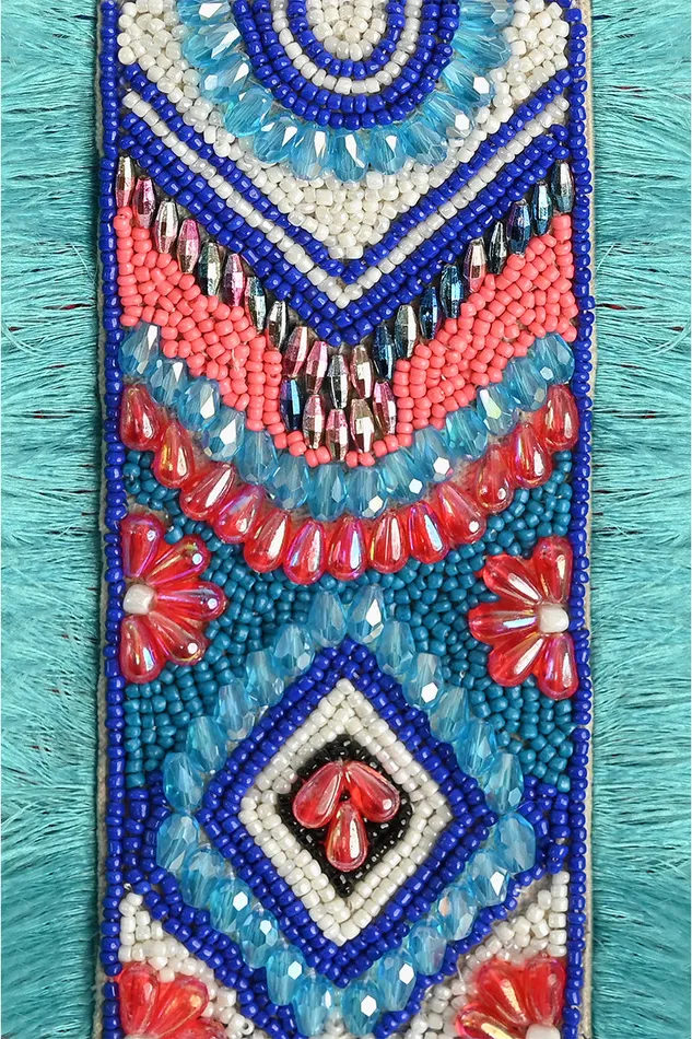 Shoulder Bags Southwest Floral Bloom Beaded Shoulder Bag 8211 America and Beyond Women
