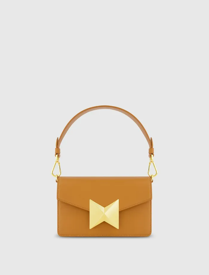 Shoulder Bags Women Mini Leather Shoulder Handbag With Gold Hardware 8211 FINAL SALE Toffee Mac Duggal