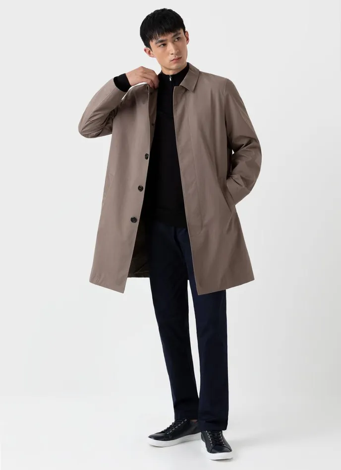 Showerproof Cotton Mac Dark Stone Men SUNSPEL Jackets and Coats