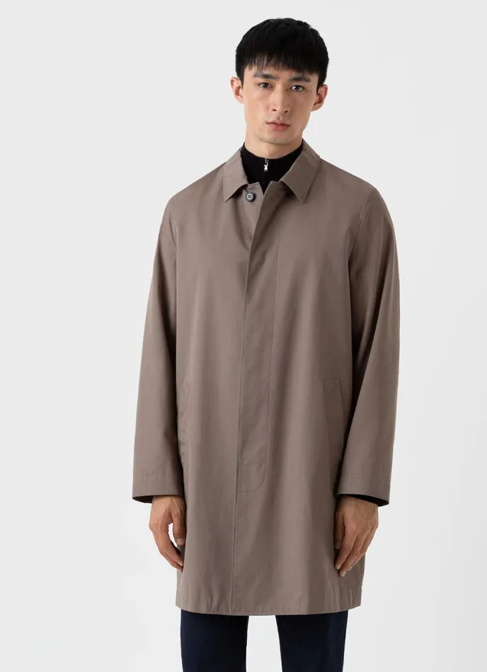 Showerproof Cotton Mac Dark Stone Men SUNSPEL Jackets and Coats