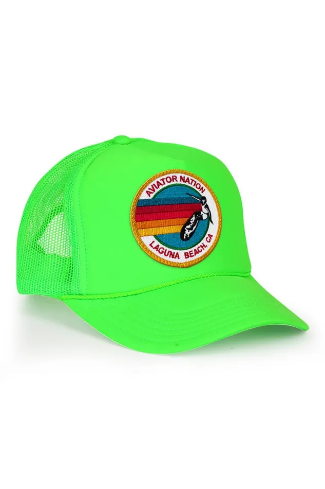 Signature Laguna Beach Logo 8211 Vintage Trucker Hat Kids Aviator Nation Trucker Hats