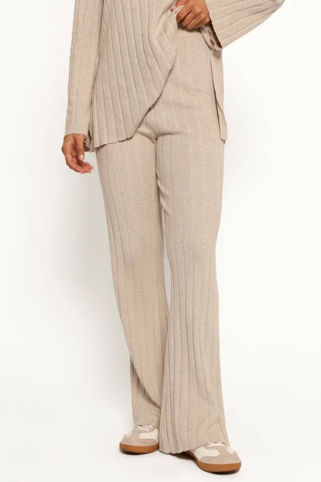 Silvie Long Sleeve Knitted Set Oatmeal Matching Sets Petal and Pup Women