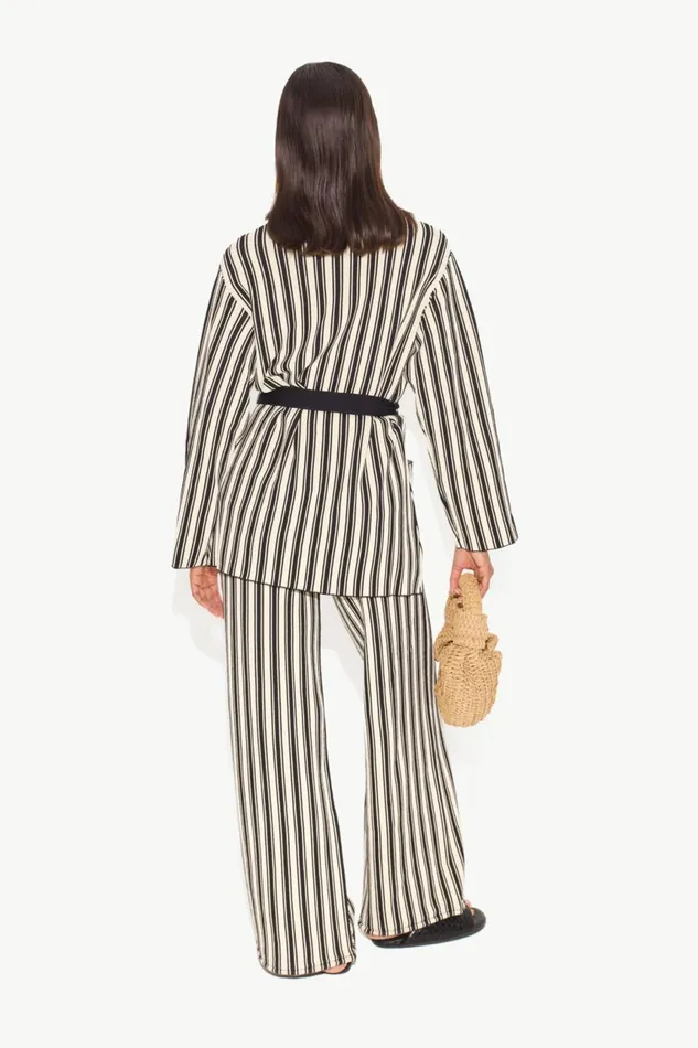 Simon Miller Bottoms Women Knits By Jabber Pant In BlackRice Flour Stripe
