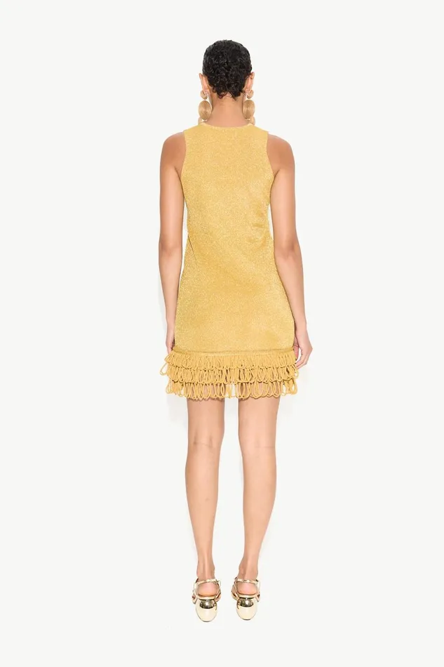 Simon Miller Dresses Women Albers Knit Mini Dress In Star Gold Simon Miller Dresses Women Albers Knit Mini Dress In Star Gold