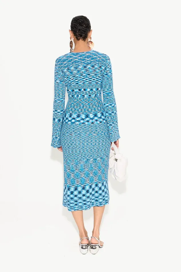 Simon Miller Dresses Women Axon Knit Dress In Vivid Sky Multi Cotton Simon Miller Dresses Women Axon Knit Dress In Vivid Sky Multi Cotton