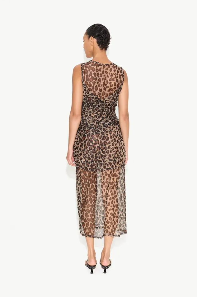 Simon Miller Dresses Women Kinny Mesh Dress In Cheetah Simon Miller Dresses Women Kinny Mesh Dress In Cheetah
