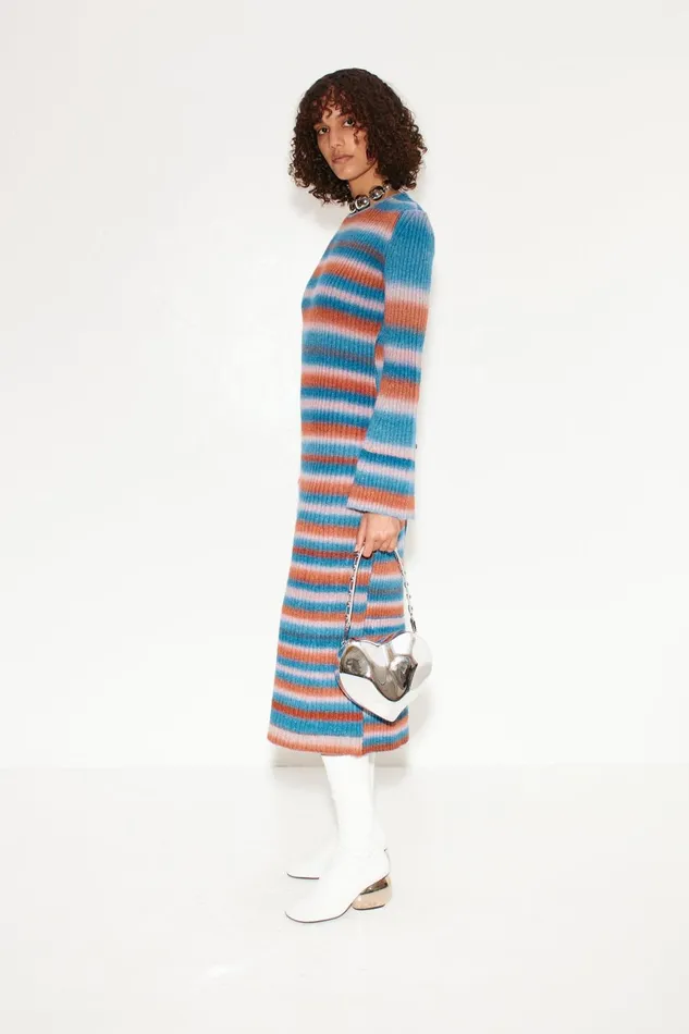 Simon Miller Knitwear Women Axon Knit Dress In Matisse Blue Multi Simon Miller Knitwear Women Axon Knit Dress In Matisse Blue Multi