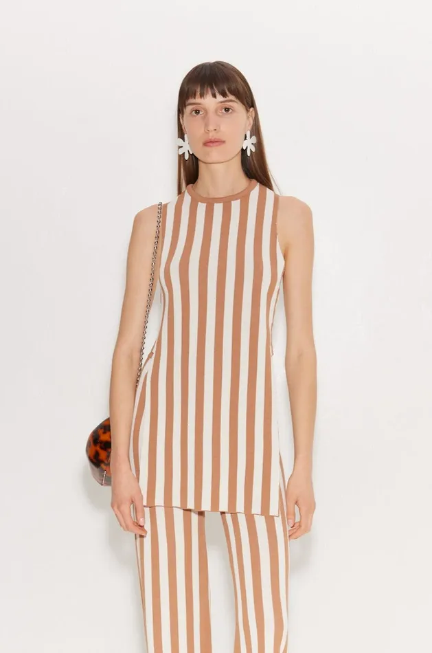 Simon Miller Knitwear Women Knits By Canoga Top In Tan Stripe