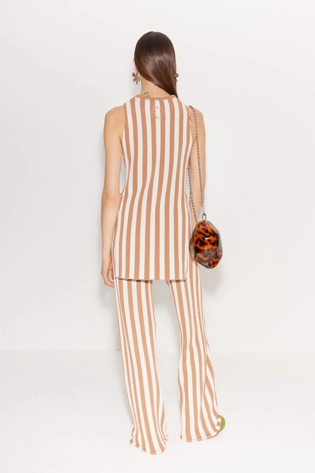 Simon Miller Knitwear Women Knits By Canoga Top In Tan Stripe Simon Miller Knitwear Women Knits By Canoga Top In Tan Stripe