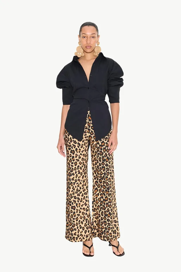 Simon Miller Sets Women Pia Poplin Pant In Cheetah Cotton Simon Miller Sets Women Pia Poplin Pant In Cheetah Cotton