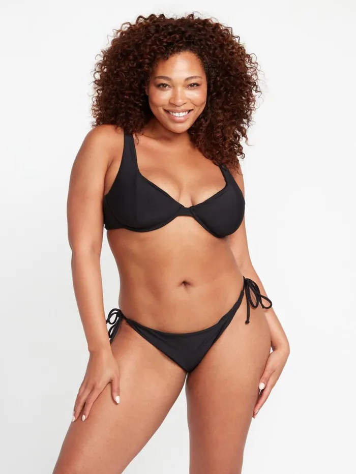 Simply Seamless Tie Side Bikini Bottom 8211 Black Womens Volcom Swim